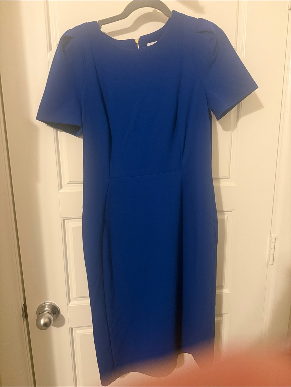 Calvin Klein Royal Blue Short Sleeve Midi Dress